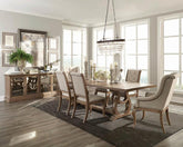 Coaster Brockway Cove Trestle Dining Table Barley Brown Model 110291
